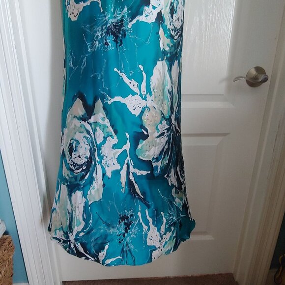 Adrianna Pappell 100% Silk Beaded Babydoll Empire Waist Prom Evening Dress 6 - Picture 8 of 16